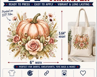 Harvest Romance  DTF Iron-On Transfer 6" × 5.64"
