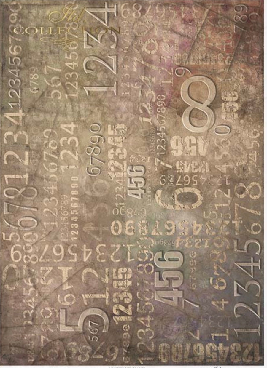 A4 Numbered Grunge Decoupage Paper. R1115 - Etsy