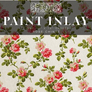 IOD Paint Inlay ROSE CHINZ Free Shipping , Vintage Wallpaper vibe