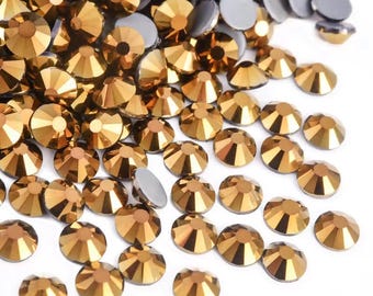 SS30 Hotfix Large Crystal Rhinestones "Gold Hematite" | 288 pieces