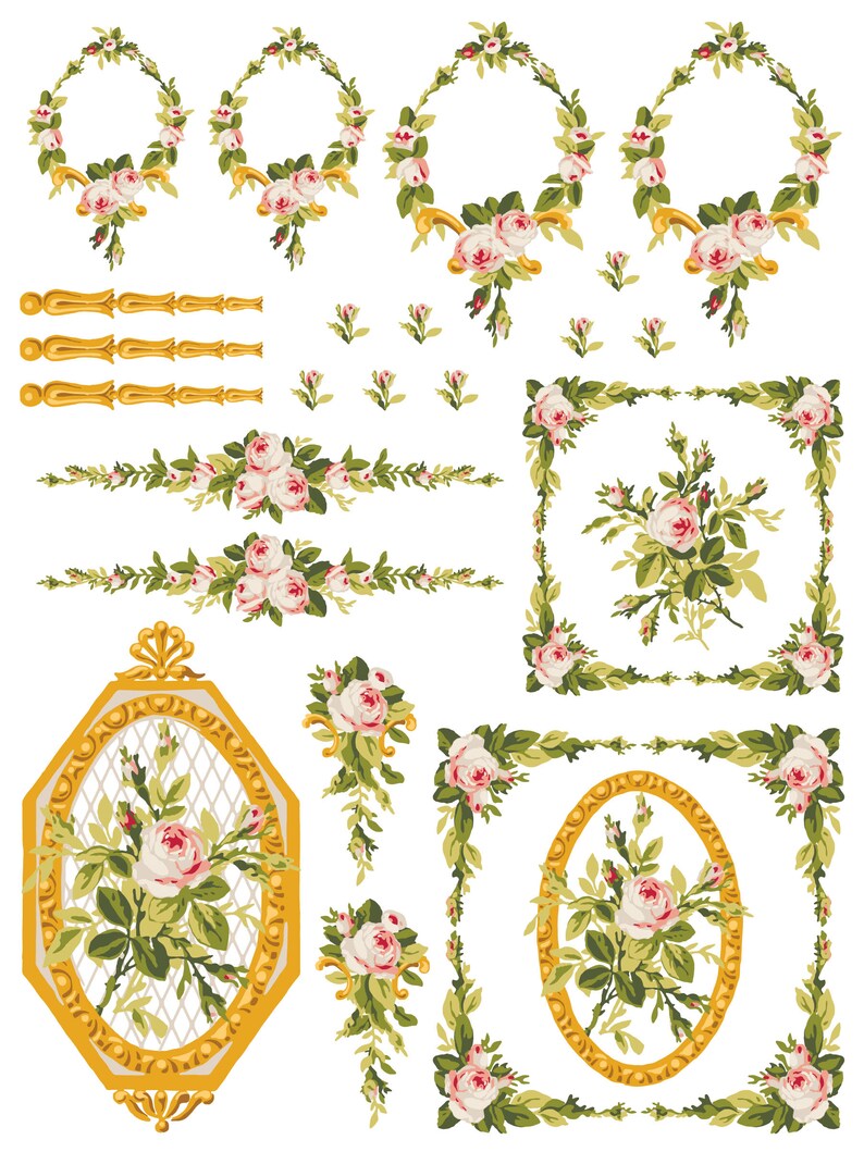 NEW IOD Paint Inlay Petite Fleur Pink image 5