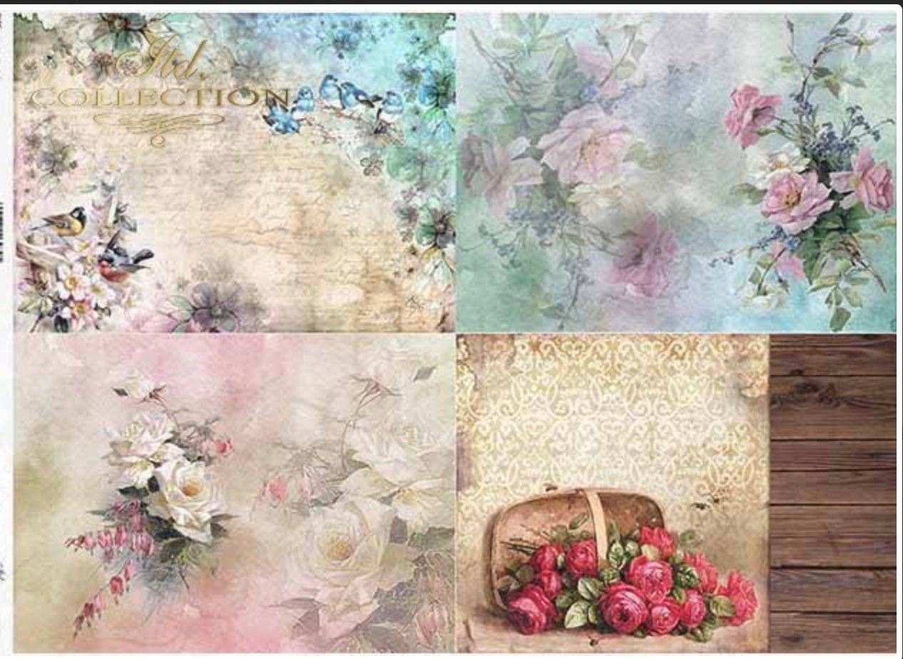 Spring Decopauge A3 the Spring Scene Decoupage Paper. R0249L - Etsy