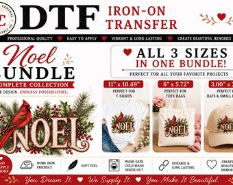 Noel DTF Complete Collection: All 3 DTF Iron On in one purchase