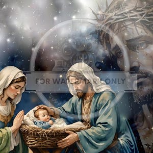 A4 The Nativity from Decoupage Central DC540