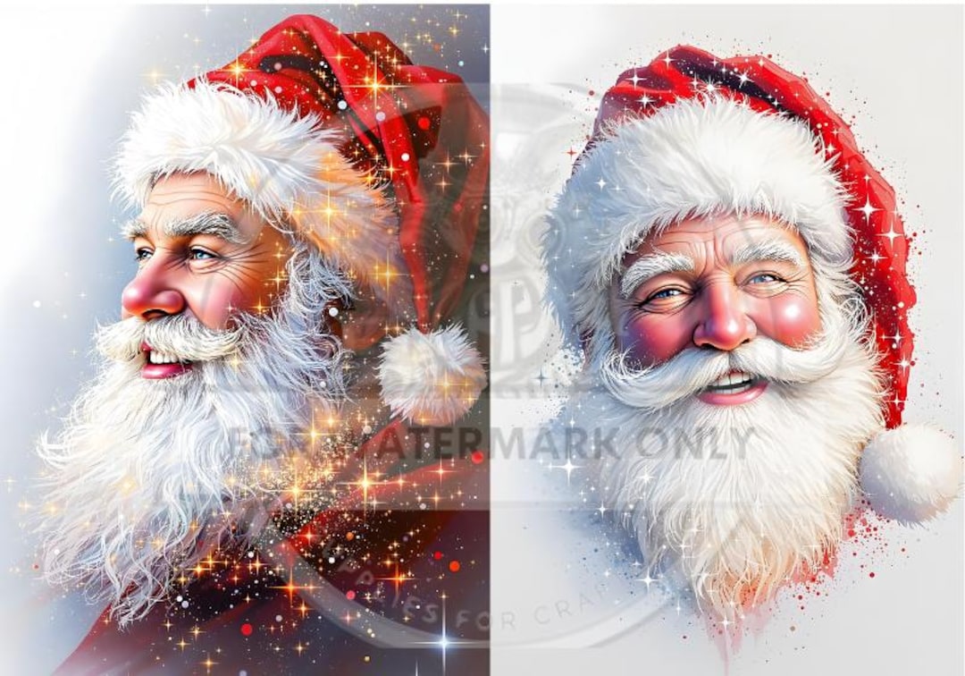A4 North Star Santa Duo Decoupage Rice Paper, DC826 - Etsy
