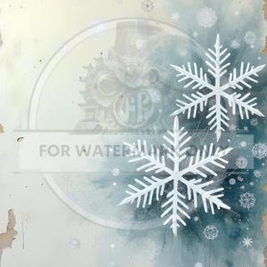 A4 Vintage Snowflake Background Rice Paper Decoupage Central DC570