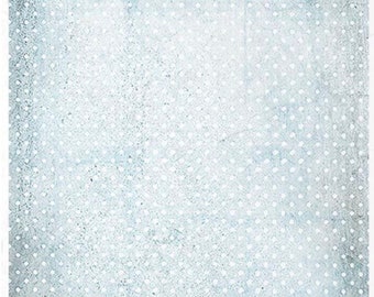A4 Shabby Blue Dots Rice Decoupage Paper.  11" x 8"