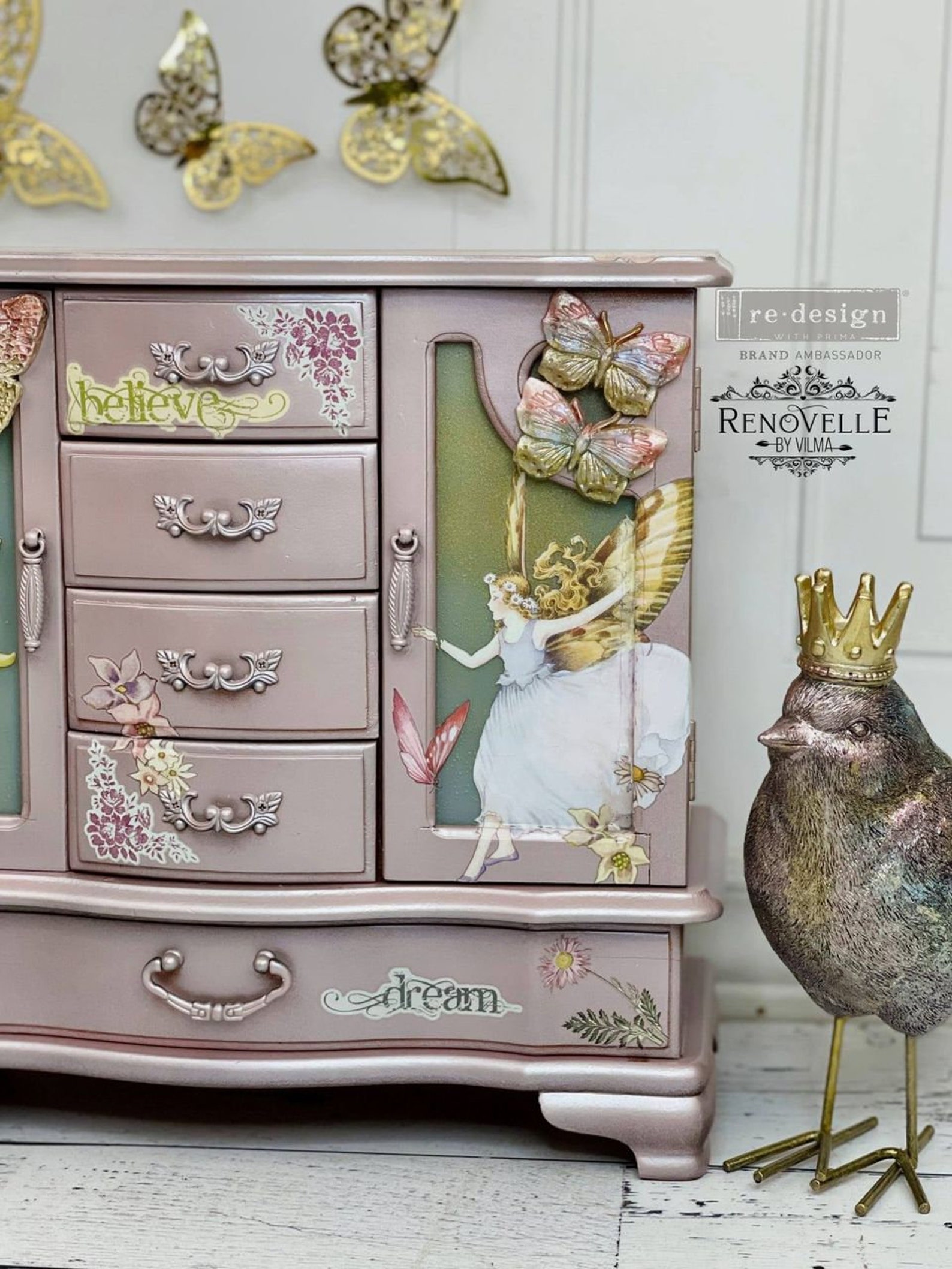 Affordable transfers Fairy Flowers Rub on Furniture and Decor Etsy