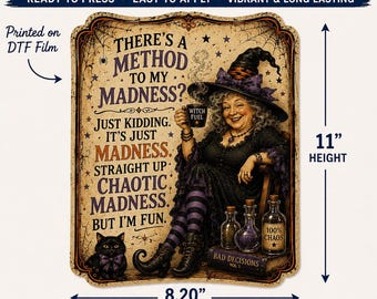 Chaos & Coffee DTF Iron-On Transfer - Large Size