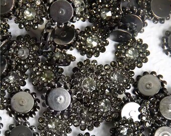 Bloom & Sparkle™ Rhinestone Flatbacks – Midnight | 14mm | 50 Pieces