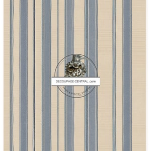 A4 Blue Ticking Background Decoupage Rice Paper, DC144