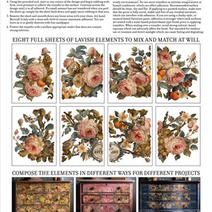 IOD Joie Des Roses Rub On Transfer, FREE SHIPPING, 8 pages, 12 x16 book image 2
