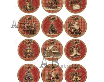 Milky Valley A4 ID 1283 Vintage Christmas Medallions