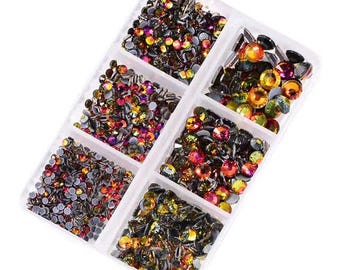 Crystal Rhinestones "Red Volcanic"– Dimensional Finishing Accents (1200 pc Set)