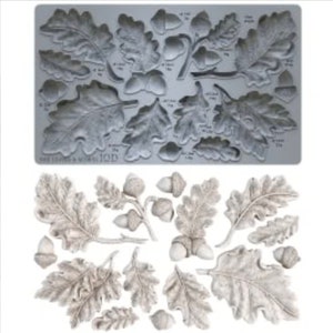 IOD Oak Leaves & Acorns Silicone Mold (6"x10")