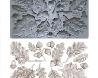 IOD Oak Leaves & Acorns Silicone Mold6&quot;x10&quot; for clay , resin, crafts, and food products