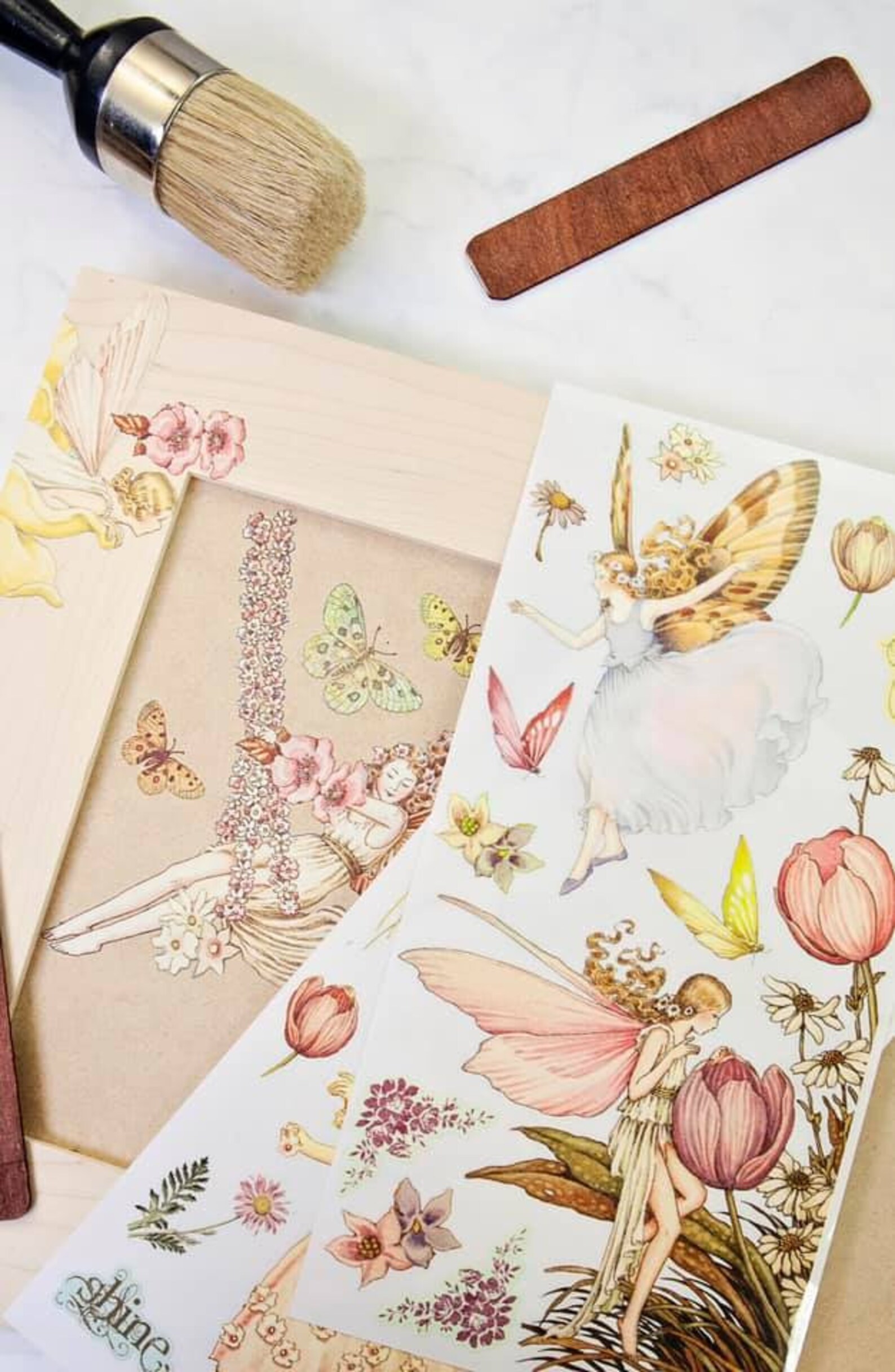 Affordable transfers Fairy Flowers Rub on Furniture and Decor Etsy