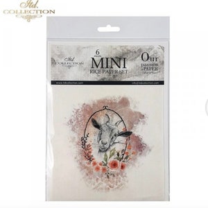 Farm Pals,  ITD Mini Decoupage Set: 5.8 inch/6 pages