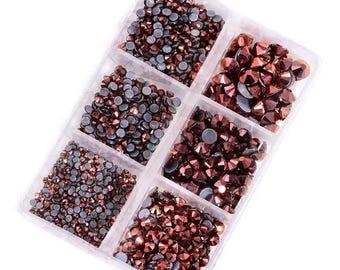 Crystal Rhinestones "Rose Gold"– Dimensional Finishing Accents (1200 pc Set)