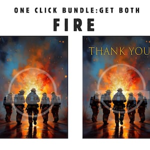 Descarga digital: FIRE BUNDLE 2 descargas digitales en una sola compra, impresión PNG,