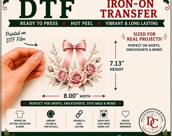 Blush & Bloom DTF Iron-On Transfer 8"x 7.13"