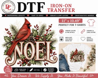 NOEL DTF Iron-On Transfer 11" x 10.49"