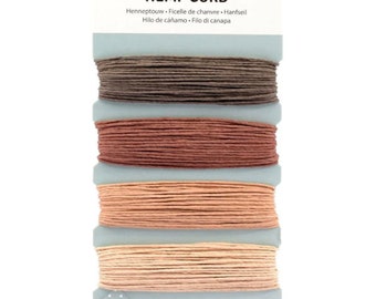 Hemp Cord Natural 4 colors,  32.8ft each color , Vaessen Creative