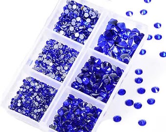Crystal Rhinestones "Sapphire BLUE"– Dimensional Finishing Accents (1200 pc Set)