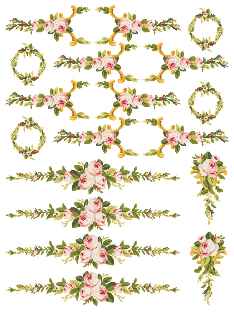 NEW IOD Paint Inlay Petite Fleur Pink image 3