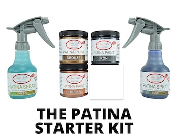 Patina Paint Starter Kit: 3 paints and 2 sprays, FREE SHIPPING