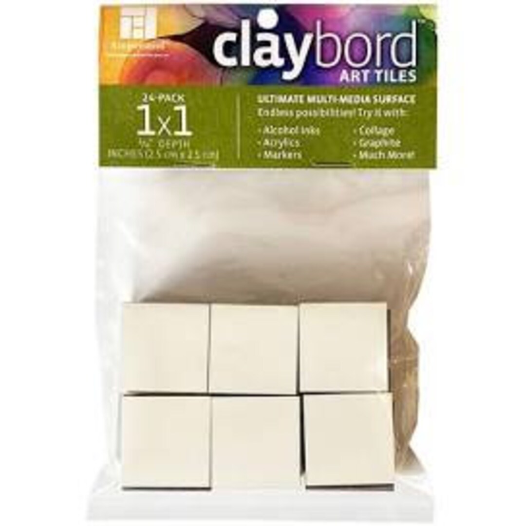 1 X 1 Claybord Art Tiles Canvas Etsy