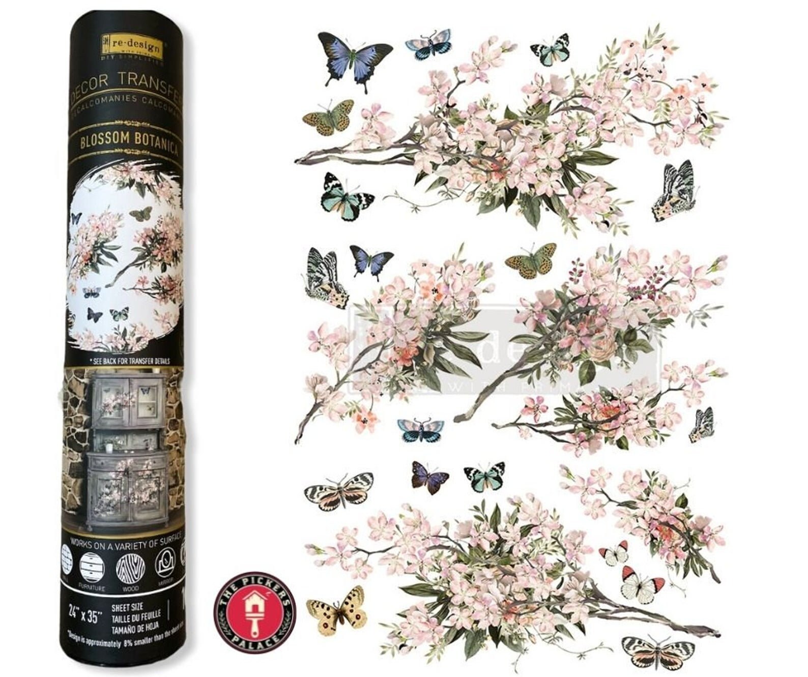 Blossom Botanica Rub on Furniture Transfer from Redesign with Prima F…