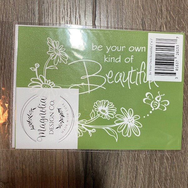 Reusable Stencil-5x 7 Magnolia Design Co Happy Birthday Adhesive Silkscreen Stencil