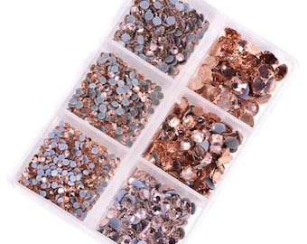 Crystal Rhinestones "Champagne"– Dimensional Finishing Accents (1200 pc Set)