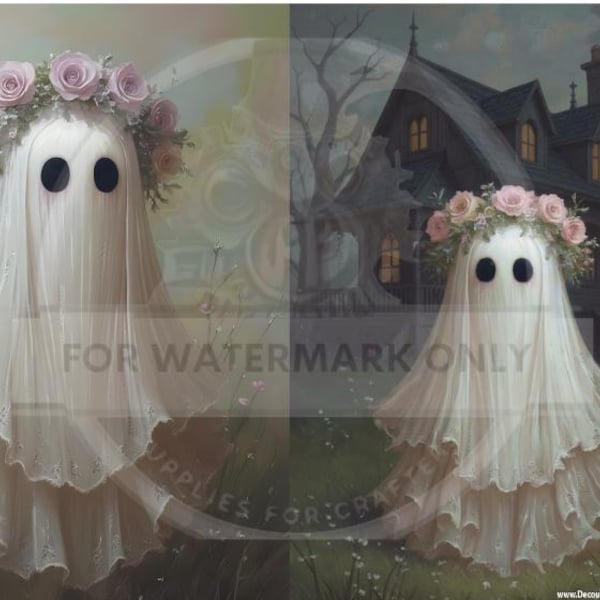 Halloween Ghost Girls PNG: Printable Clip Art for Crafts (Digital Download)
