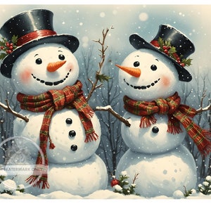 A4 Christmas Snowmen DC470