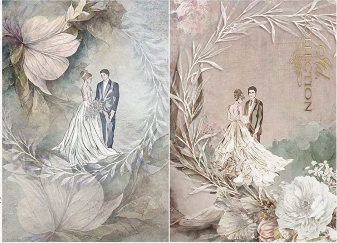 A4 Wedding Moments 2, Rice Paper for Decoupage and Crafts ITD 2159 - Etsy