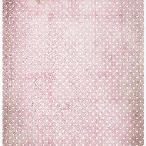 A4 Shabby Pink Dots Decoupage Paper.  R1738