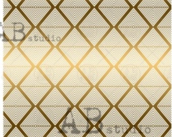 May include: A seamless pattern of overlapping gold and white diamonds. The diamonds are arranged in a grid pattern, creating a subtle optical illusion.