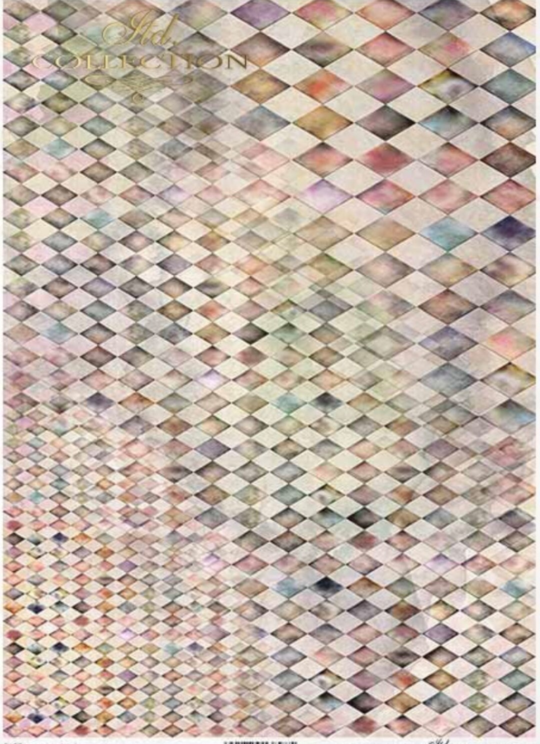 A4 Multi Size Harlequin Decoupage Paper R1379 Etsy