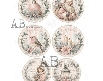 Milky Valley A4 ID 1286  Blush Christmas Medallions