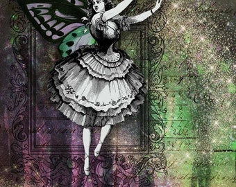 Northern Lights Fairy, A4, Decoupage Queen.