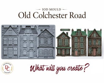 IOD Mould Old Colchester Road for Resin, Clay, Crafts (6" x 10")