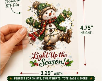 Light up the Season DTF Iron-On Transfer 3.29"x 4.75"