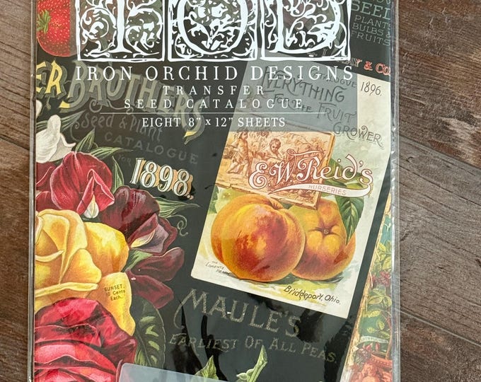 IOD Seed Catalog Rub on Transfer, 8 Pages, 8 X 12 Book Etsy