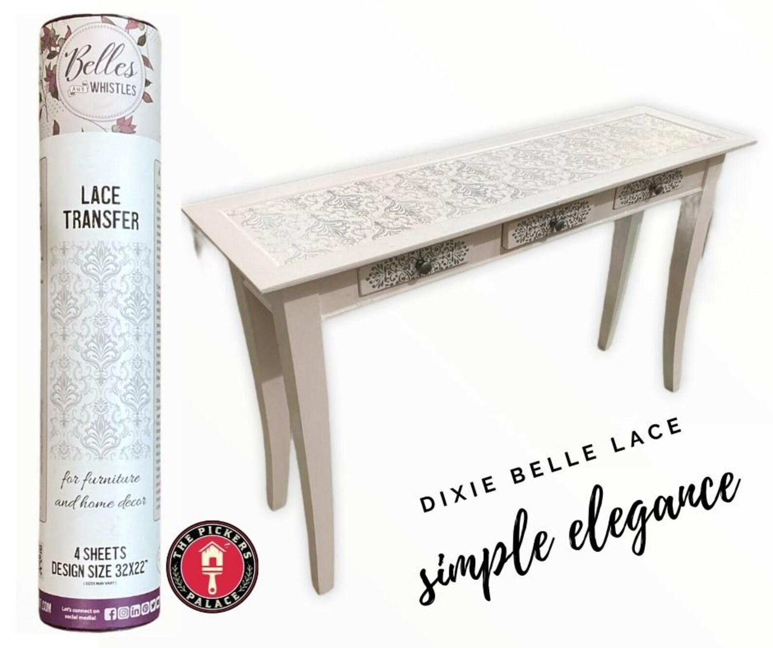 LACE Rub On Dixie Belle transfer Lace Transfers Vintage Lace Etsy