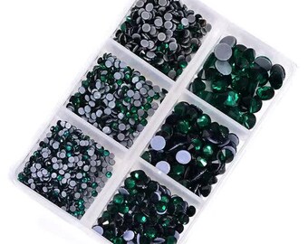 Crystal Rhinestones "EMERALD"– Dimensional Finishing Accents (1200 pc Set)