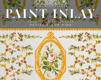 NEW IOD Paint Inlay Petite Fleur Pink
