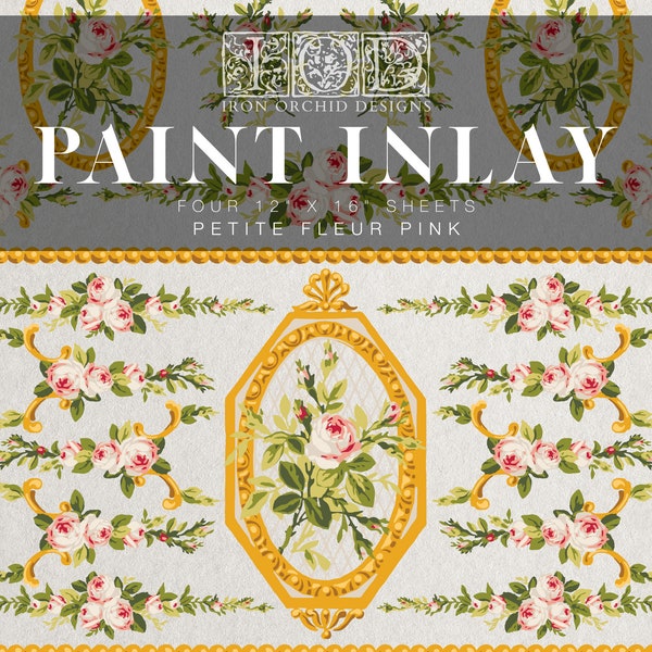 NEW IOD Paint Inlay Petite Fleur Pink