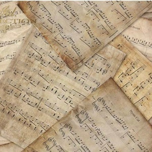 A4 Music Sheets Decoupage Paper, R1111